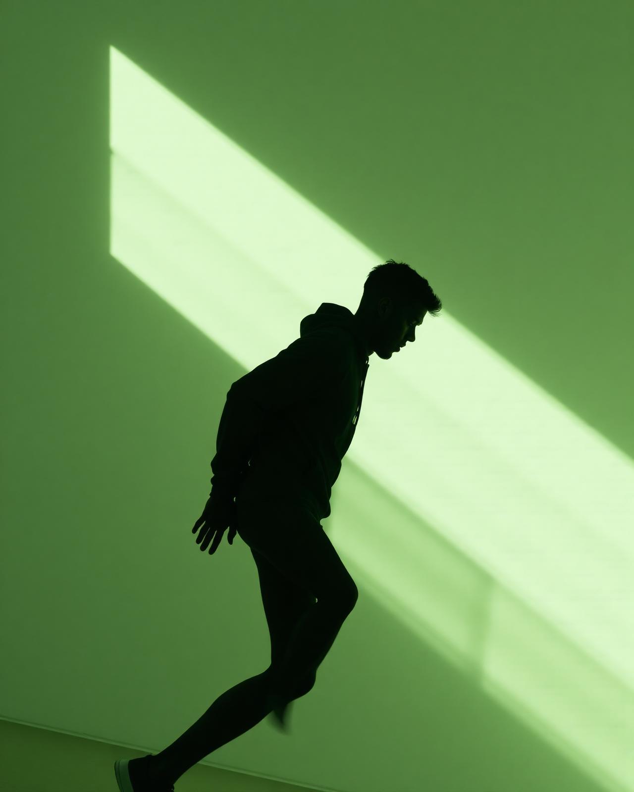 Athlete in light